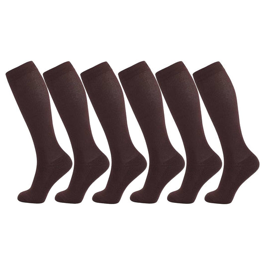 Set of 6 Brown Socks