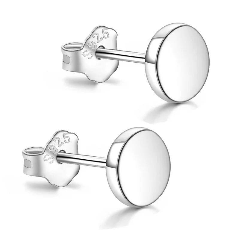 Sterling Silver S925 Disc Earrings