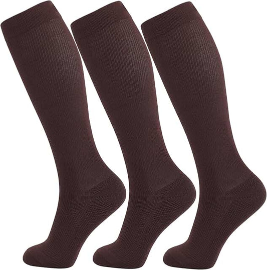 Set of 3 Brown Socks