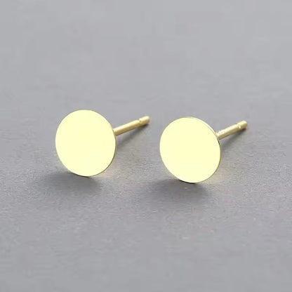 18K Gold Plated Disc Earrings