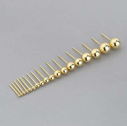 Hypoallergenic  Gold Plated Stud Earrings