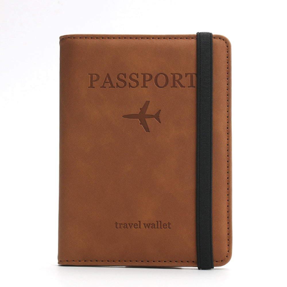 PU Leather Passport Cover Wallet with Card Case