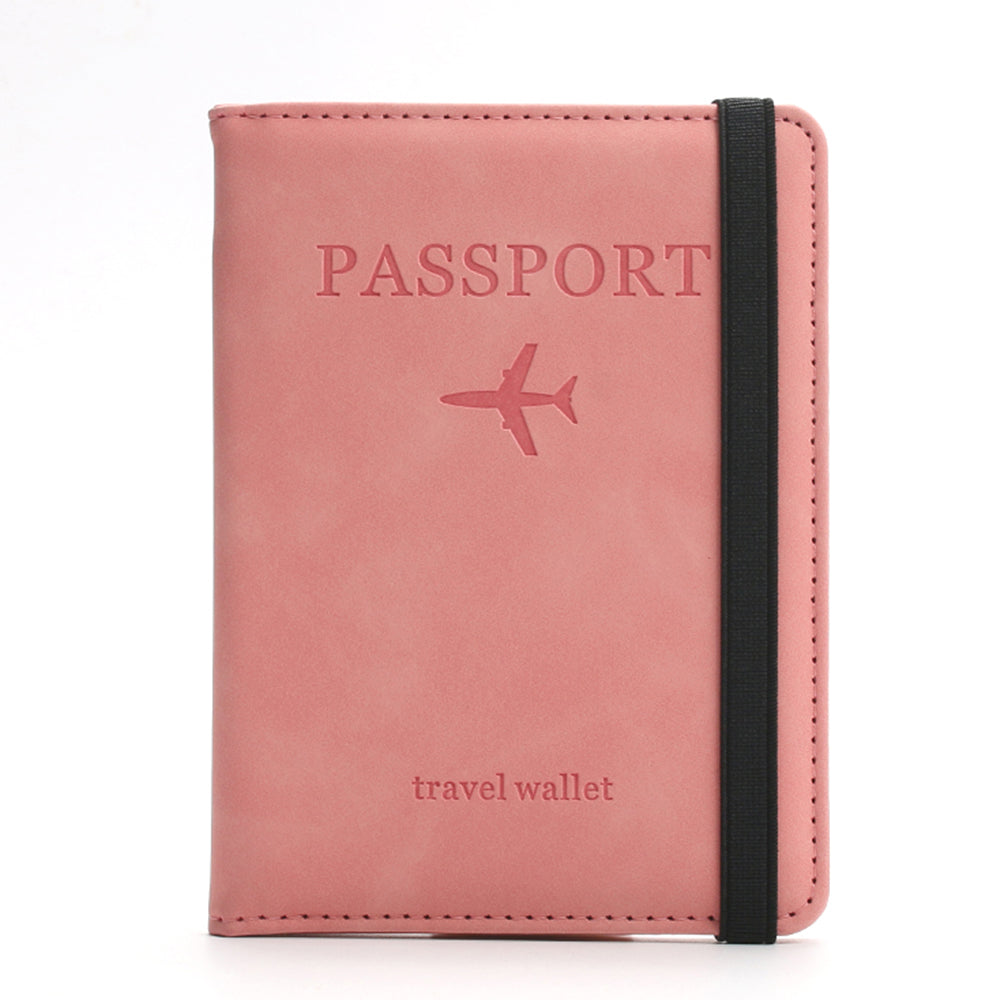 PU Leather Passport Cover Wallet with Card Case